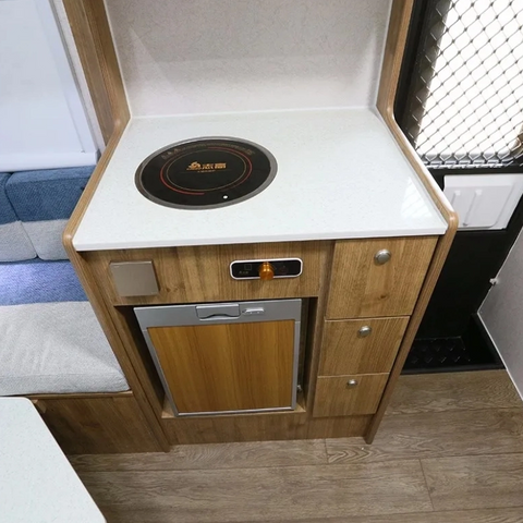 Armoire de cuisine RV personnalisée en aluminium, meuble de cuisine léger et étanche en nid d'abeille