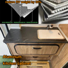 Meubles de cuisine de luxe légers et ignifuges en aluminium pour camping-car, remorque de camping-car, meubles de caravane personnalisés