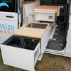 Cuisine légère européenne moderne camping-car remorque RV armoire de cuisine en aluminium avec tiroirs camping-car ignifuge meubles personnalisés en vrac