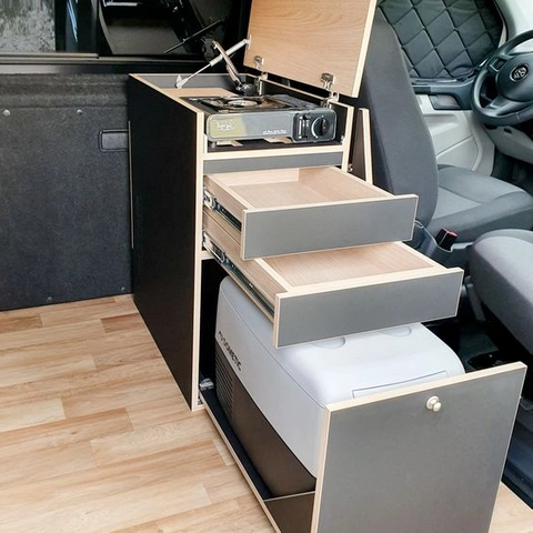 Meubles de luxe en aluminium de haute qualité pour camping-car, panneau en nid d'abeille, armoires de cuisine