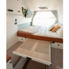 Lit standard pour camping-car, lit de camping-car en aluminium avec table rétractable