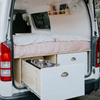 Caravane crème française en aluminium, lit personnalisé pour camping-car, caravane légère de rangement, lit pour camping-car vw