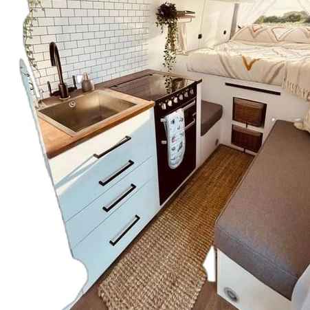 Armoire de cuisine légère Mercedes Benz sprinter van RV avec évier, meubles de cuisine en aluminium pour camping-car caravane RV