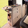 Meubles de cuisine personnalisés en aluminium léger pour camping-car, designs modernes, camping-car personnalisé avec évier