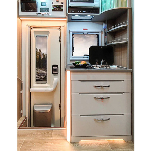 Meubles de camping-car personnalisés avec tiroirs, caravane, camping-car, armoire de cuisine en aluminium peu encombrante pour camping-car