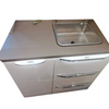 Armoire de cuisine de luxe pour camping-car, haute brillance, avec évier, meubles en aluminium pour van