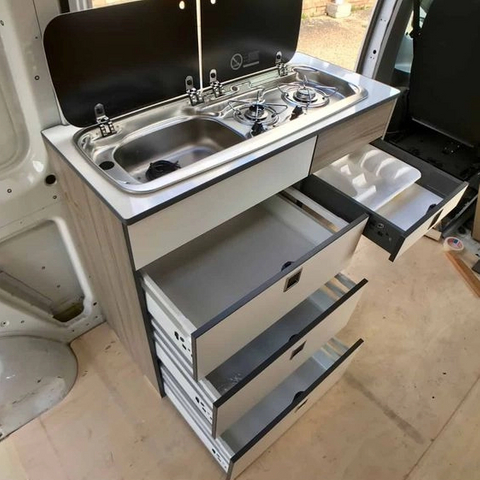 Armoires de maison mobile en aluminium de grand espace de stockage de Cabinets de RV de conception simple