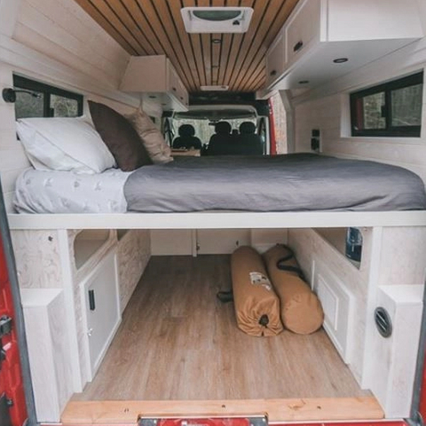 Lit personnalisé haut de gamme en aluminium pour camping-car, avec armoires, accessoires de camping-car légers, en vrac