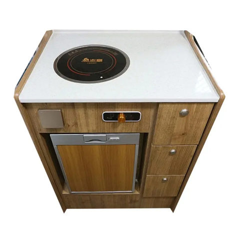 Armoire de cuisine RV personnalisée en aluminium, meuble de cuisine léger et étanche en nid d'abeille