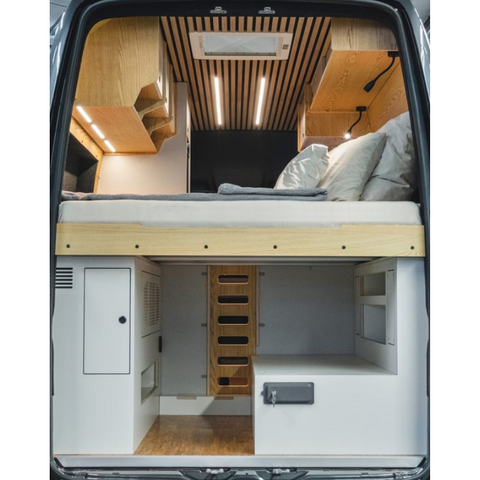 Meubles de caravane en aluminium léger personnalisé, lit RV avec armoire sous le lit