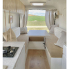 Meubles en aluminium personnalisés pour camping-car, sièges de caravane en aluminium avec tables rotatives, canapé de camping-car