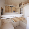 Meubles de camping-car en aluminium léger, lit queen avec table allongée sous le lit