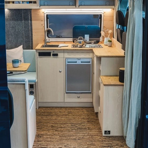 Armoire de cuisine européenne moderne et légère pour camping-car, avec tiroirs, meubles de camping en aluminium ignifuge
