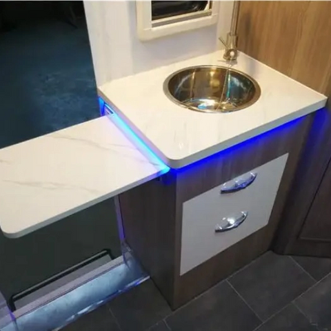 Armoire de cuisine multifonction en aluminium léger, meuble de camping-car étanche, offre spéciale
