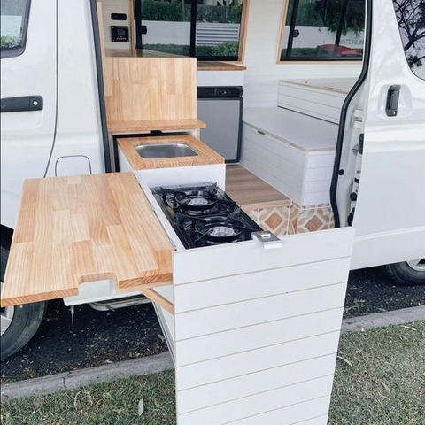 Armoire de cuisine en aluminium de meubles de RV de cuisine extérieure imperméable et ignifuge de RV