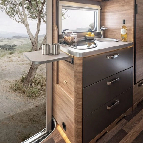 Armoire de cuisine RV sans formaldéhyde, tiroir multicouche, espace de rangement, accessoires de meubles de camping en aluminium, meilleure vente