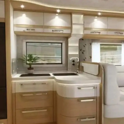 Armoires intérieures de camping-car au design moderne, armoires de cuisine légères en aluminium pour camping-car