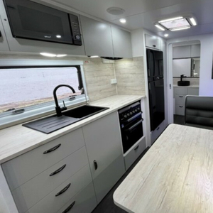 Meuble de cuisine de luxe en aluminium pour camping-car, léger, durable, étanche