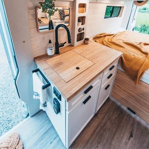 Armoires de cuisine RV ignifuges, personnalisées haut de gamme, armoires de camping en aluminium avec tiroirs 