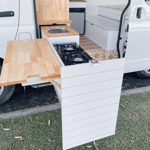 Armoire de cuisine multifonctionnelle et peu encombrante pour camping-car, accessoires d'intérieur en aluminium léger pour camping-car