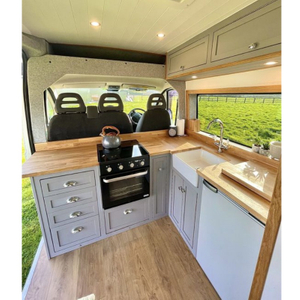 Meubles de camping-car en aluminium durables, armoire de cuisine personnalisée avec tiroirs, espace de rangement 