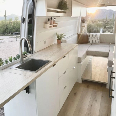 Accessoires d'intérieur pour camping-car léger et économique, armoire de cuisine en aluminium ignifuge avec tiroirs 