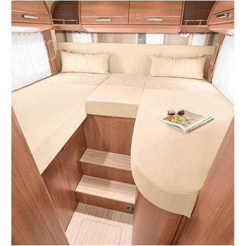 Meubles de luxe en aluminium personnalisés RV, lit double en aluminium avec armoire