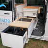 Cuisine légère européenne moderne camping-car remorque RV armoire de cuisine en aluminium avec tiroirs camping-car ignifuge meubles personnalisés en vrac