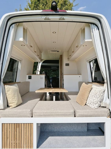 Canapé-lit léger pour camping-car avec table élévatrice, meubles de camping-car en aluminium