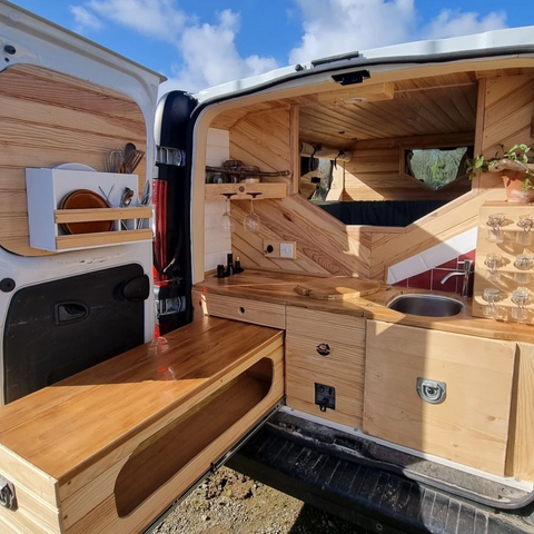 Designs modernes camping en aluminium rv armoires de cuisine multi-fonction étanche caravane rv meubles