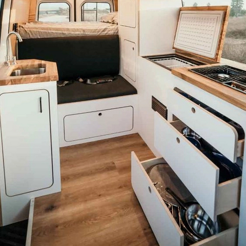 Armoire de cuisine RV, tiroir multicouche, grand espace de rangement