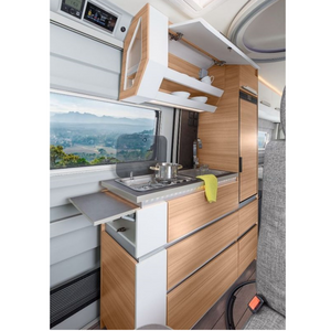 Armoire de cuisine en aluminium personnalisée pour camping-car, vente directe des fabricants, Surface à haute brillance, étanche et ignifuge
