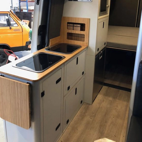 Armoire de cuisine multifonction pour camping-car, avec tiroirs de rangement, panneau en nid d'abeille en aluminium, accessoires de camping-car