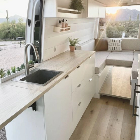Accessoires d'intérieur pour camping-car léger et économique, armoire de cuisine en aluminium ignifuge avec tiroirs 