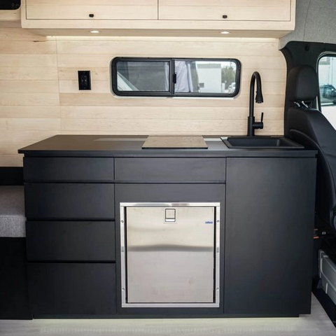 Armoire de cuisine légère de haute qualité pour camping-car, camping-car, avec tiroirs, accessoires d'intérieur en aluminium ignifuge et étanche