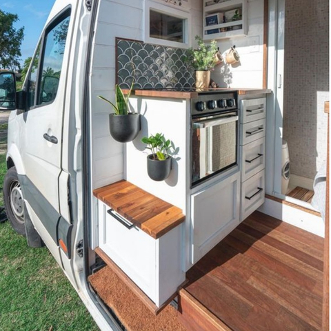 Nouveau Meubles en aluminium pour camping-car, armoire de cuisine design avec four de voiture