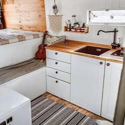 Camping-car de cuisine léger de luxe, armoire de cuisine en aluminium avec tiroirs, ignifuge, étanche, meubles personnalisés, usine