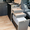 Meubles de luxe en aluminium de haute qualité pour camping-car, panneau en nid d'abeille, armoires de cuisine