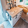 Armoires de cuisine RV ignifuges, personnalisées haut de gamme, armoires de camping en aluminium avec tiroirs 
