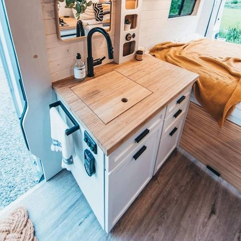 Armoires de cuisine RV ignifuges, personnalisées haut de gamme, armoires de camping en aluminium avec tiroirs 