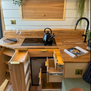 Armoire de cuisine en aluminium légère et populaire, mobilier multifonction pour camping-car, caravane et camping-car