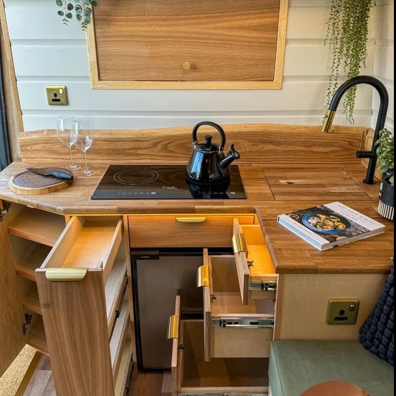 Armoire de cuisine en aluminium légère et populaire, mobilier multifonction pour camping-car, caravane et camping-car