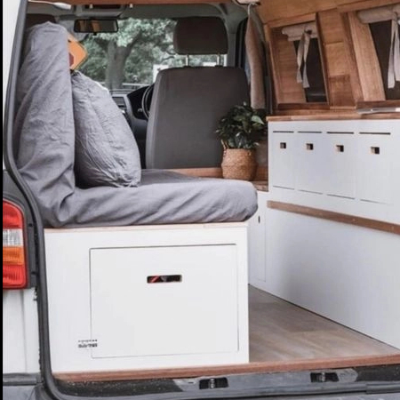 Accessoires de camping-car caravane de luxe sur mesure, rangement léger en aluminium, canapé-lit vw rv 