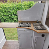 Meubles de caravane en aluminium de cuisson crème, avec tiroirs de rangement, armoire de cuisine légère pour camping-car