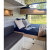 Lit superposé en aluminium personnalisé pour camping-car avec armoire sous le lit, meubles légers pour camping-car