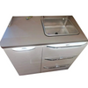 Armoire de cuisine de luxe pour camping-car, haute brillance, avec évier, meubles en aluminium pour van