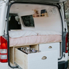 Caravane crème française en aluminium, lit personnalisé pour camping-car, caravane légère de rangement, lit pour camping-car vw