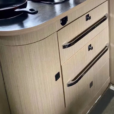 Cabinet de cuisine en aluminium léger imperméable d'accessoires faits sur commande de cuisine de RV 