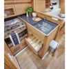 Armoire de cuisine multifonctionnelle de meubles légers en aluminium faits sur commande de yacht de camping-car de luxe