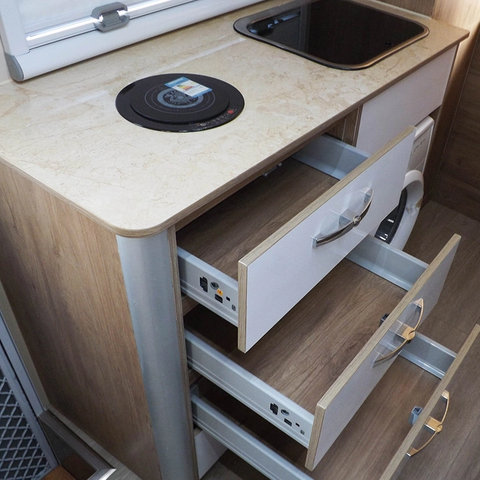 Nouveau Armoire de cuisine légère et étanche de style moderne, armoire en aluminium pour camping-car, remorque, camping-car